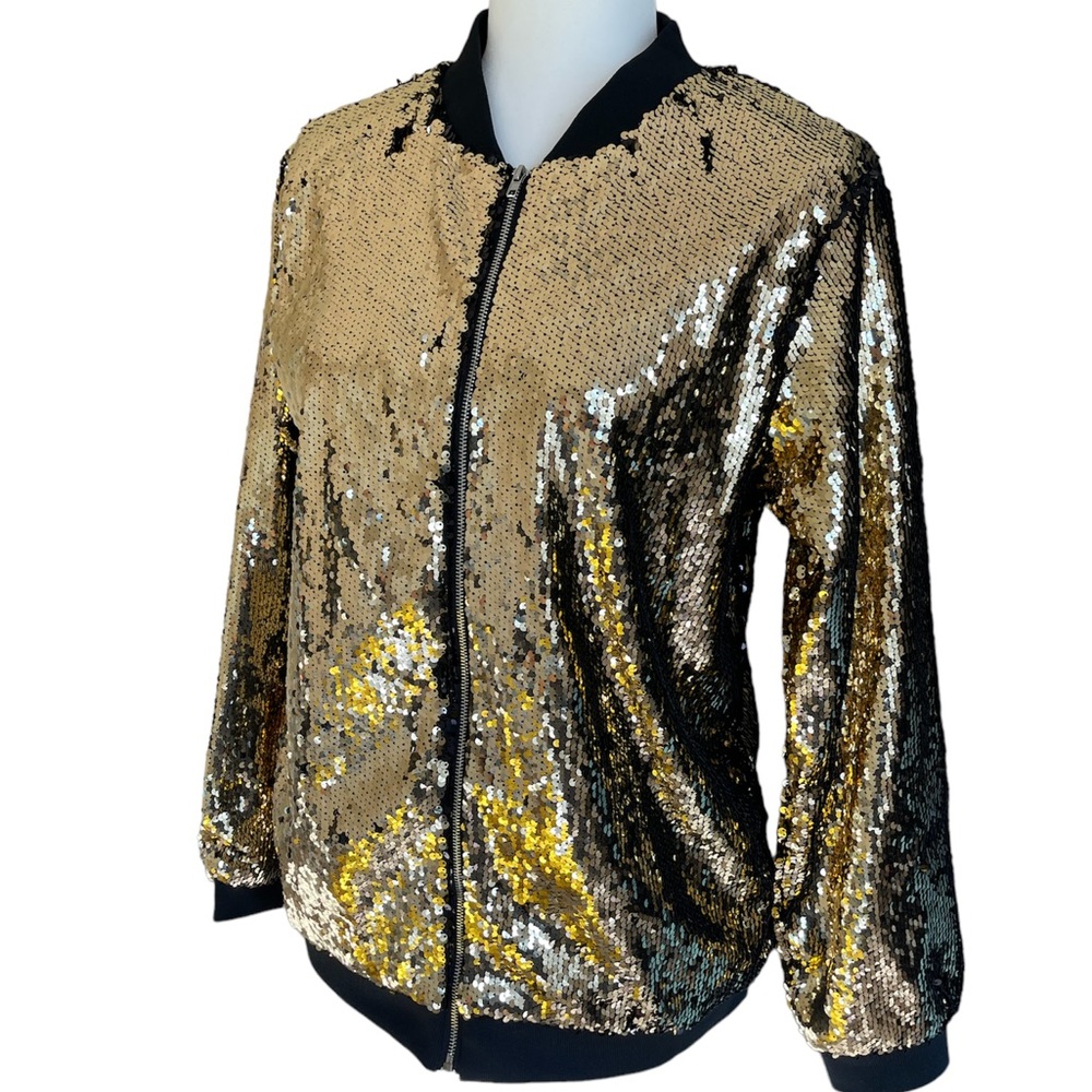 Gold sequined jacket